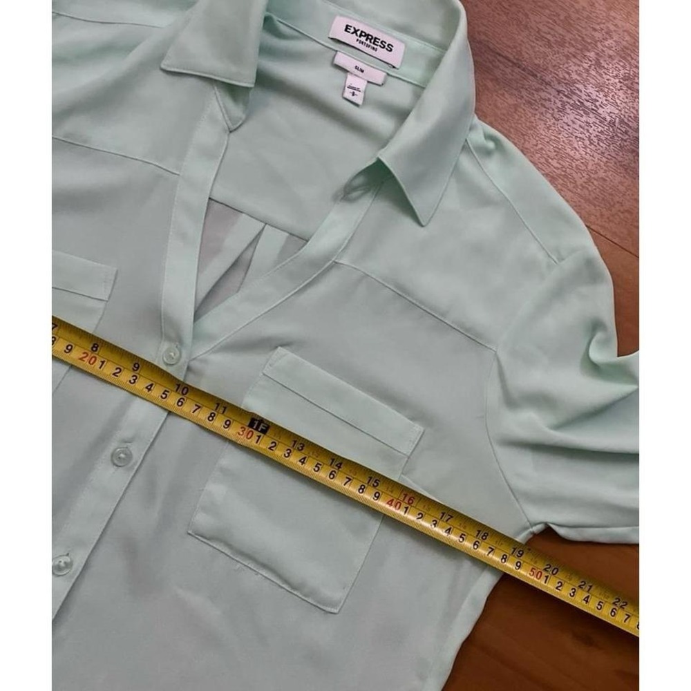 Express Portofini Slim Button Down Roll Sleeves B… - image 5